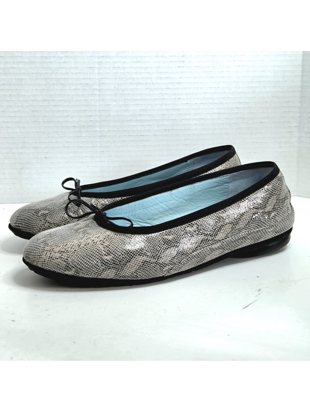 Thierry Rabotin Gem Snakeskin Nappa Leather Ballet Flats US 9/UK 40 Luxury EUC
